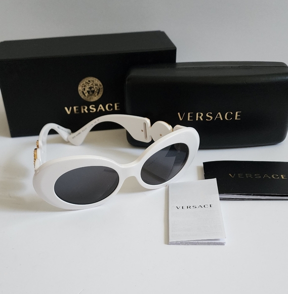 VERSACE 4426BU WHITE GOLD MEDUSA ICONIC CLASSIC SUNGLASSES - Picture 1 of 13